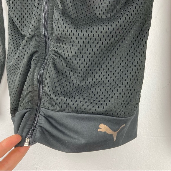 PUMA GIRLS MESH JACKET RUCHED ZIP UP Med (8-10) - Picture 5 of 10